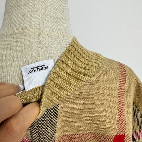 Burberry vintage check merino wool-blend cardigan - brown - Picture 10 of 11